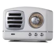 Creative Retro Bluetooth Audio Mini Portable High Quality with FM Bluetooth Small Speaker-White