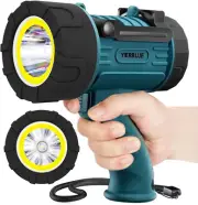 Rechargeable Spotlight Floodlight Combo 1000,000 Lumen LED, IP67 Waterproof Spot