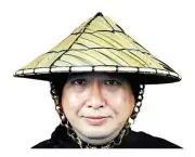 Straw & Bamboo Coolie Hat Costume Hat