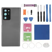 Phone Rear Cover Waterproof with Installation Tool Kit Phone Rear Panel Glass for Samsung Galaxy Note 20 Ultra 5G N986 Black