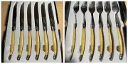 Vintage FlyingColors Laguiole Style 6-pc Steak Knives & 6-pc Dinner Forks