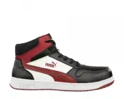 PUMA Safety Men's Frontcourt Mid Composite Toe Waterproof Work Boot Black/White/