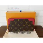 【二手】LV LOUIS VUITTON M61854 RETIRO 櫻桃紅 拉鍊 長夾 M61855 錢包 皮夾