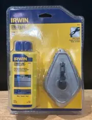 NEW Irwin Strait-Line 100' (30m) Chalk Line + 4oz Blue Chalk utility work