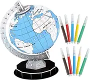 LOPUNER 1 set DIY Globe Puzzle for Educational for Imagination Coordination Easy Assemble Earth Model present for Learning Play