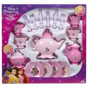 Disney Princess 26 Pieces Hot Cocoa Dinnerware Set Tea Cups Spoon Fork