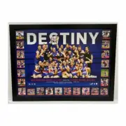 WESTERN BULLDOGS 2016 DESTINY FRAMED POSTER BONTEMPELLI WOOD AFL MEMORABILIA