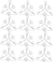 GLEAVI 12pcs Acrylic Corner Braces for Jewelry Boxes Triangular Connectors Screws for Easy Install Display Cases