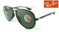 在飛比找Yahoo!奇摩拍賣優惠-#嚴選眼鏡# Ray.Ban 雷朋 霧黑色 偏光 RB418