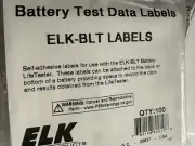 Elk Products Elk-blt Labels Battery Test Data Labels Pack Of 100