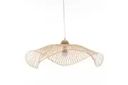 Serene Natural Hand-Woven Bamboo Wave Pendant Lamp Light - Large