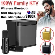 Smart Wireless Bluetooth Speaker KTV Home Karaoke Singing Machine Dual Micphone~