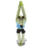 DolliBu Alligator with Long Arms Police Officer Plush Toy with Uniform, 21 Inch