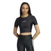 [Adidas] Adidas Rhinestone Trefoil Bling Tee - Women T-Shirts