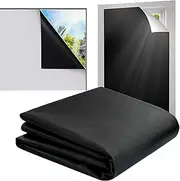 Travel Blackout Blind Portable Blackout Curtain Window Shades,420D Polyester Oxford Fabric Temporary Blackout Window Cover with Velcro Fasteners, Making Pen and Cutting Tool, 110 x 57inches