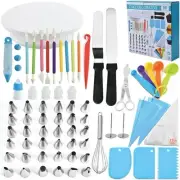 Cake Decorating Supplies Kit Tools 66pcs, Baking with Cake Turntable, Pastry