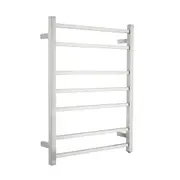 Decaura Square 7 Rungs Electric Heated Towel Rail Stainless Steel Brushed Nickel