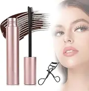 Submarinen Mascara, Waterproof Tubing Mascara Black & Brown Duo For Lash Makeup, Natural Defining Curling Eyelashes, Waterproof & Sweatproof, Volumizing,Thick, Long, Non-Smudge (Brown)