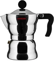 Alessi AAM33/3 - Design Espresso Coffee Maker, Aluminum and Thermoplastic Resin, 3 Cups, Black Handle