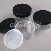 50ml Plastic Loose Powder Jar Powder Puff Boxes Empty Cream Cosmetic Container