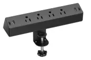 Desk Clamp Power Strip, 1875W Surge Protectors with 2 USB A, 2 USB C Ports, 4...