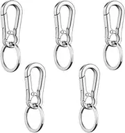 [Goxfaca] Keychain Clip Key Ring, 5 pcs Metal Keychain Holder Metal Carabiner Clips Keyring Keychains Chain Holder Organizer,Heavy Duty Carabiner Keychain Quick Release Hooks Key Clip