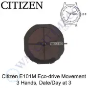 Genuine Citizen E101 Watch Movement Eco-Drive 3 Hands, Date/Day at 3 Solar