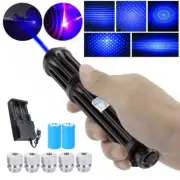 3300miles 450nm Blue Laser Pointer PEN Visible Beam Dot Light Torch w Battery AU