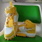 Nike Off White - Air Force 1 One Mid- Varsity Maize Yellow Size Us 9 Box Damage