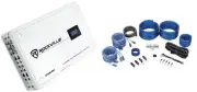 Rockville ATOM 8W 8-Channel 3500w Weather Proof Bluetooth Car Amplifier+Amp Kit