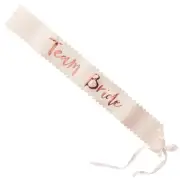 Rose Gold 'Team Bride' Hen Party Sash