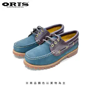 零碼特價 ORIS真皮烙印帆船鞋-藍(男女款)-888C04【公司貨※ 正版保證】