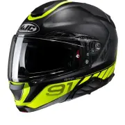 RPHA 91 Rafino Black Yellow Mc3Hsf Modular Helmet