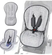 Orzbow Universal Baby Stroller Seat Liners, Reversible (PACK of 1), Grey