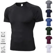 Men's Compression Shirt Running Shirt Short Sleeve Tee Tshirt Athletic Athleisure Summer Spandex Breathable Quick Dry Moisture Wicking Soft Fitness Gym Workout