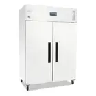 Polar G-Series 2 Door Upright Fridge White 1200Ltr - Commercial Solid Door Up...