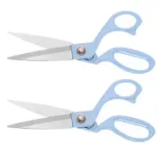 2pcs Sewing Scissors Stainless Steel Tailor Scissors Durable Sewing Shears Blue