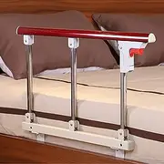 Bed Rail, Foldable Safety Bed Guard Rail for Elderly, Adults Assist Handle Bed Railing Hospital Metal Grip Bumper Bar