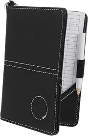 TOBBOMEY 1Pc PU Golf Scorebook Protector Durable Score Recording Notebook for Golfing Fits Standard Scorecards Yardage Books Present for Golf Enthusiasts
