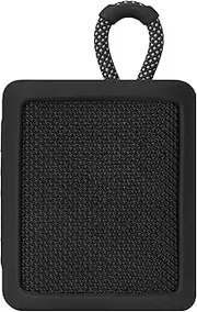 Geekria Silicone Speaker Case Cover, Compatible with JBL Go 3 Case, Protective Waterproof Soft Skin, Replacement Bluetooth Speakers Travel Carrying Case with Keychain Hook (Black)