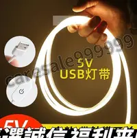 在飛比找Yahoo!奇摩拍賣優惠-[新品]LED燈條 燈帶 led燈帶氛圍燈5v低壓超亮電池款