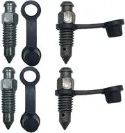4pcs Motorcycle Brake Bleeder Screw Caps Integrated Covers Stainless Steel Rubber Easy Installation Prevents Rust