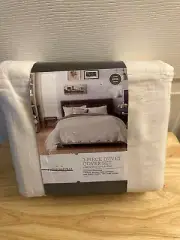 New Threshold Sour Cream King Duvet Cover & Sham Set 3pc