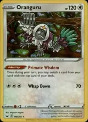 (SWSH01-148) Oranguru (Holofoil Rare) Pokemon Sword & Shield Card # 148