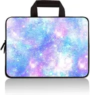 [HYUTOTA] 14 15 15.4 15.6 inch Laptop Handle Bag Computer Protect Case Pouch Holder Notebook Sleeve Neoprene Cover Soft Carrying Travel Case Fit Dell Lenovo Toshiba HP Chromebook ASUS Acer(Blue Galaxy)