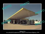 OLD POSTCARD SIZE PHOTO OF MIDLAND WA THE BP OIL SERVICE STATION c1970