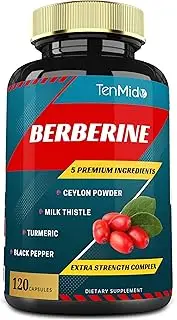 Berberine Extract Capsules 4250mg, 4 Months Supply & Ceylon, Milk Thistle, Turmeric, Black Pepper | Immune Function Supports Supplements