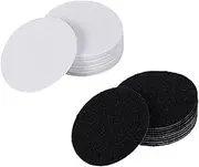 jojofuny 20 Pairs Self Adhesive Hook and Loop Fixator Tape for Non Slip Furniture for Sofa Cushions Mats and Bedsheets Black White Stickers Included