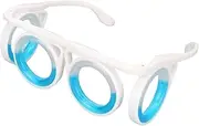 Motion Sickness Glasses, Lightweight Portable Nausea Relief Glasses for Travel, Foldable Raised Airsick Sickness Seasickness Glasses No Lens Liquid Glasses for Adults and Kids