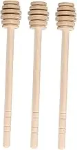 iplusmile 3Pcs Wooden Honey Dipper Sticks Mixing Stirrers and Syrup Safe Reusable for Coffee and Tea